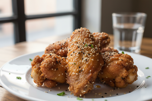 chicken wings with sesame seeds