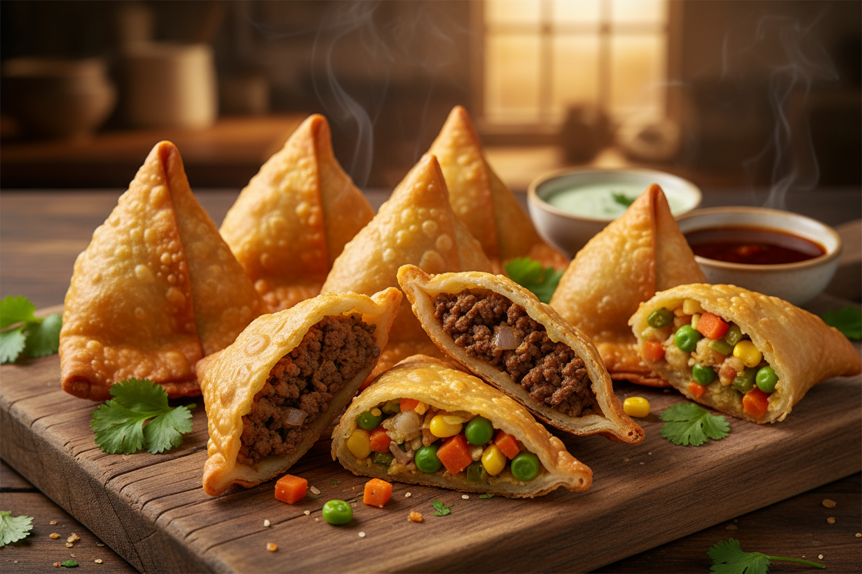 samosa beef and veggie